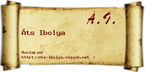 Áts Ibolya névjegykártya