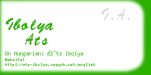 ibolya ats business card